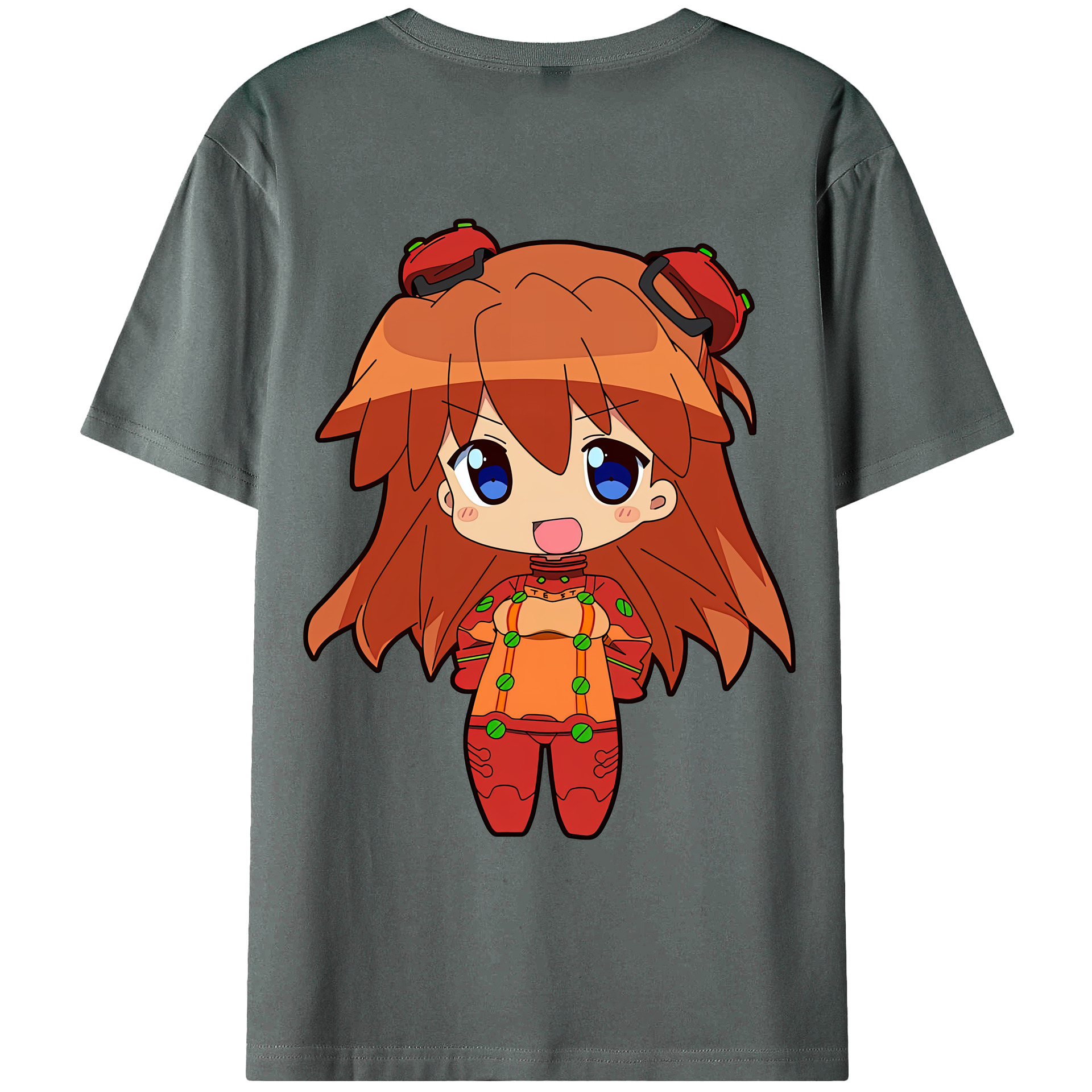 （画像用） EVA 新世紀エヴァンゲリオン 綿100％ メンズ半袖Tシャツ（バックプリント） 通気性